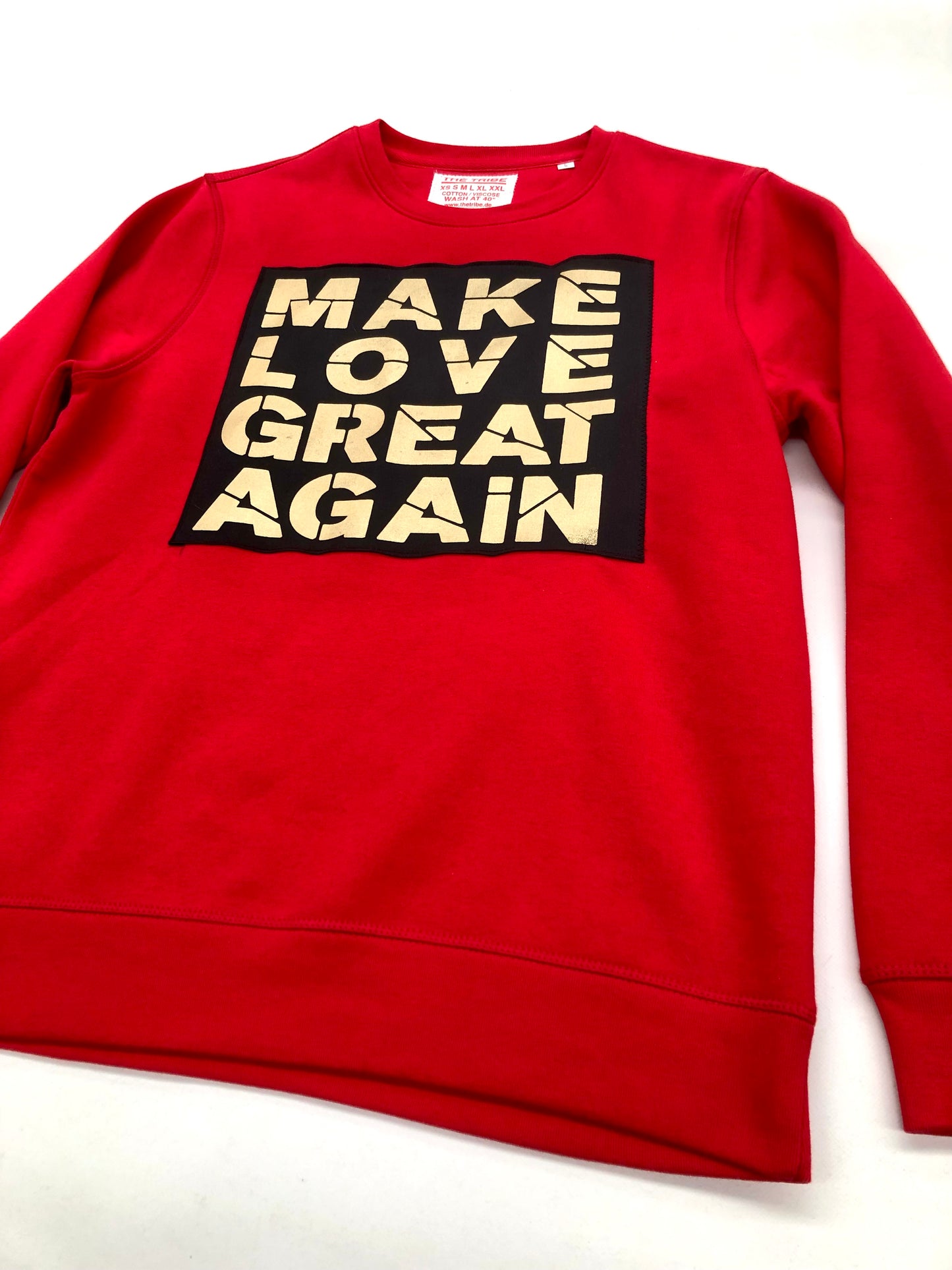 Make Love Patched Sweater