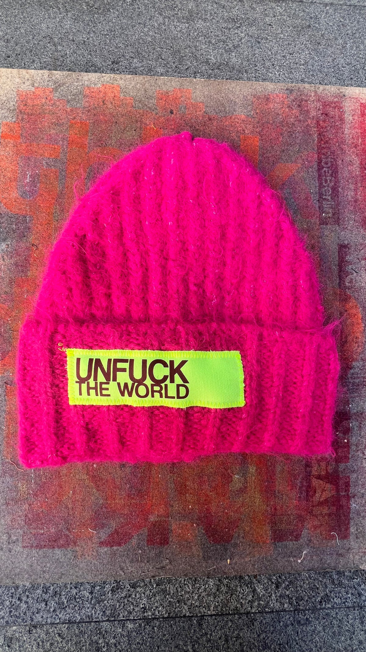 Neon Pink Beanie