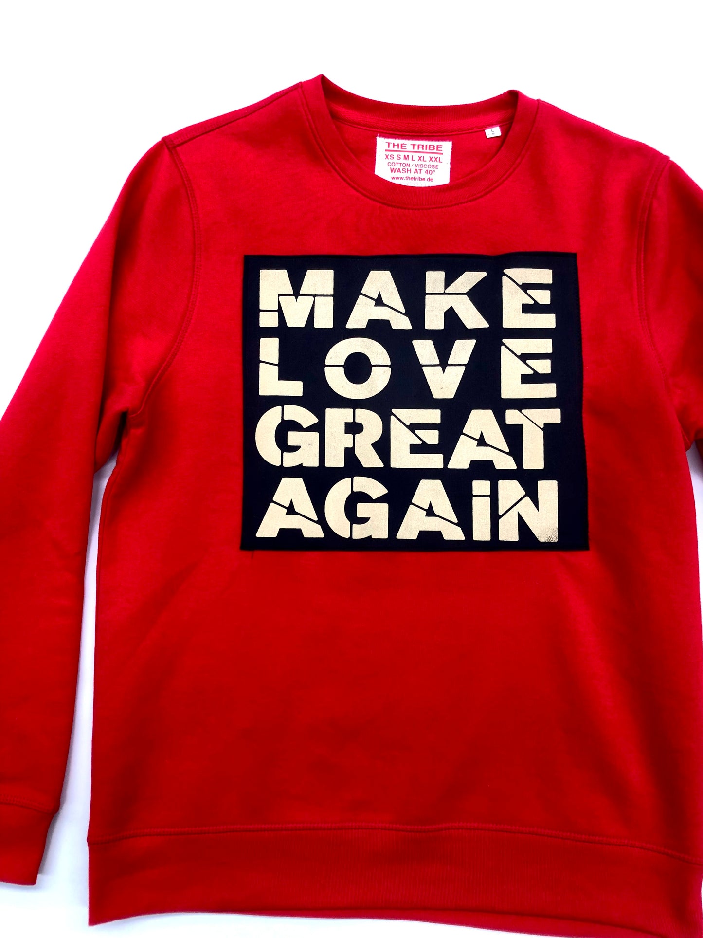 Make Love Patched Sweater
